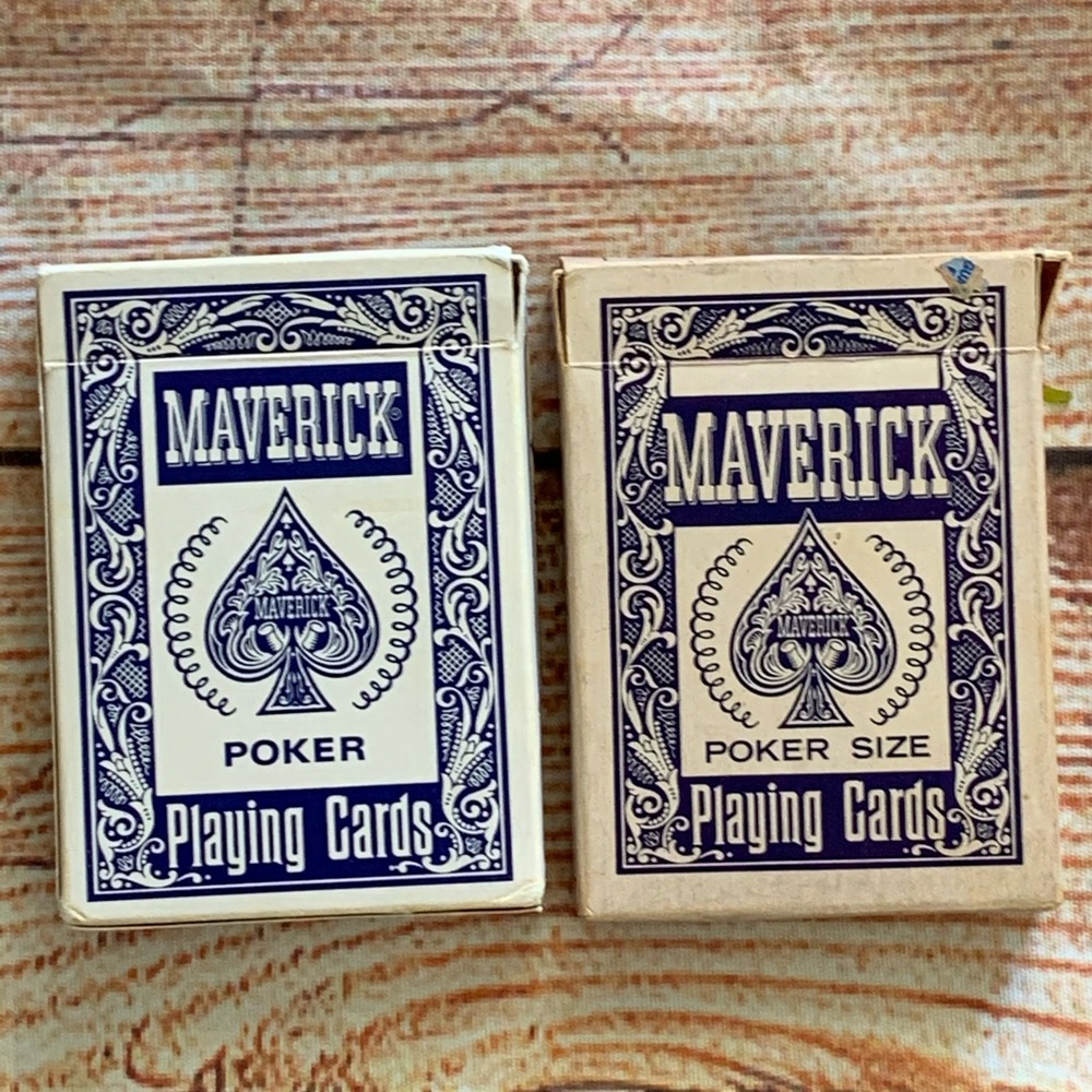 Two Maverick Poker Playing Cards Pre Ownef